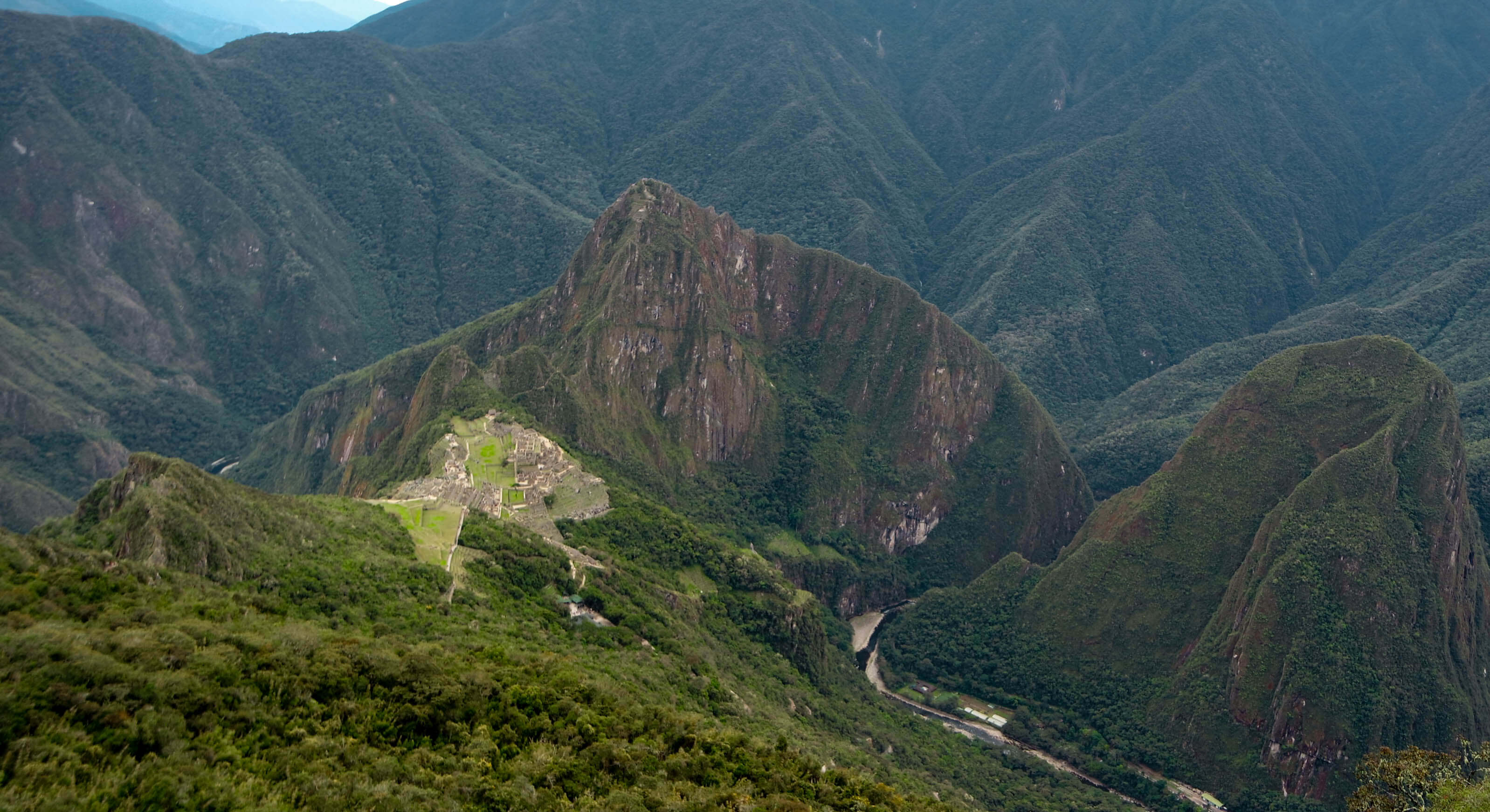 Vista do topo da montanha Machu Picchu